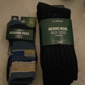 NWT LL Bean Socks - 2 packs, 3 pairs total, men’s XL